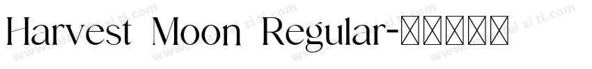 Harvest Moon Regular字体转换
